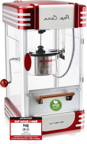 Macchina per Popcorn con Strato Antiacido per Popcorn Dolce o Salato - 360 W - POM-120650 Bacinella per Popcorn