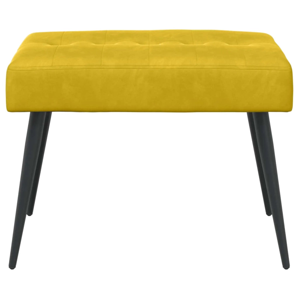 Panchina con bottoni imbottiti Giallo 60 x 40 x 45 cm Velluto 42038508