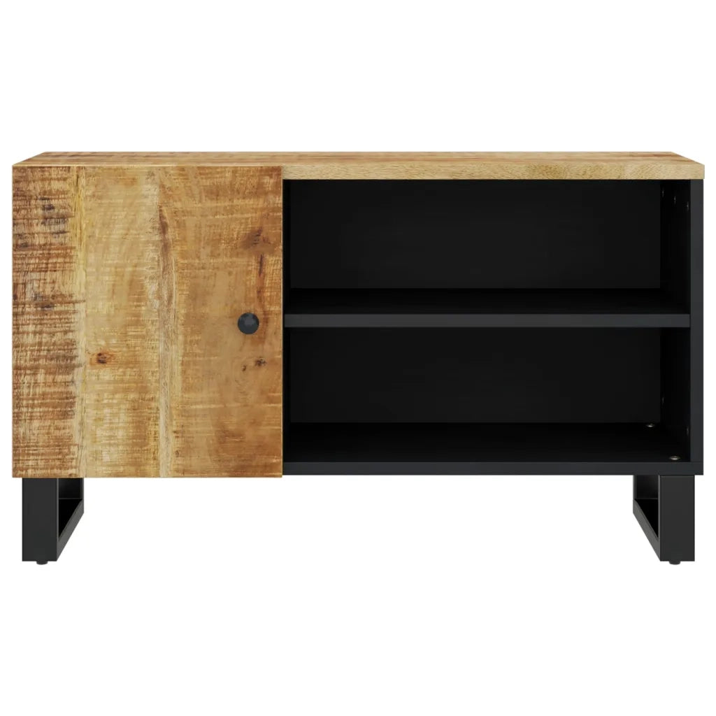 Mobile TV 80x33x46cm Legno Massello Mango e Legno Multistrato 351962
