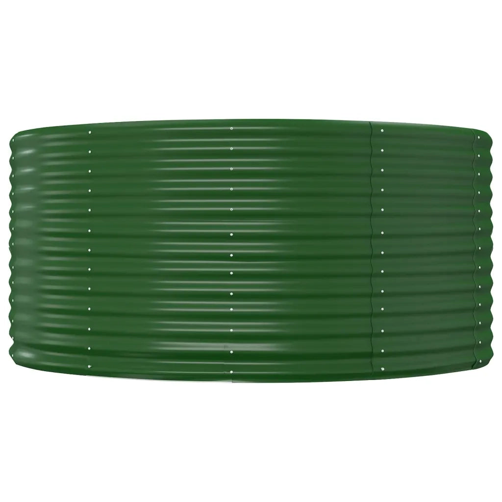 Fioriere | Cassetta per fiori | Letto Rialzato da Giardino Verde 140x140x68 cm Acciaio Zincato