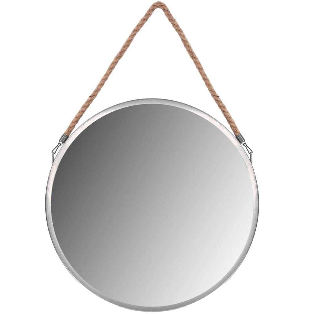 Rotondo Specchio Con Corda 40cm Silver Klmh-0410s-1