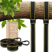 Kit di attacco per sospensione albero - 2 x 4ft cinture, 1270kg (SGS certificato), 2 ganci di sicurezza gratuiti - Metodo rapido e facile per appendere ogni altalena