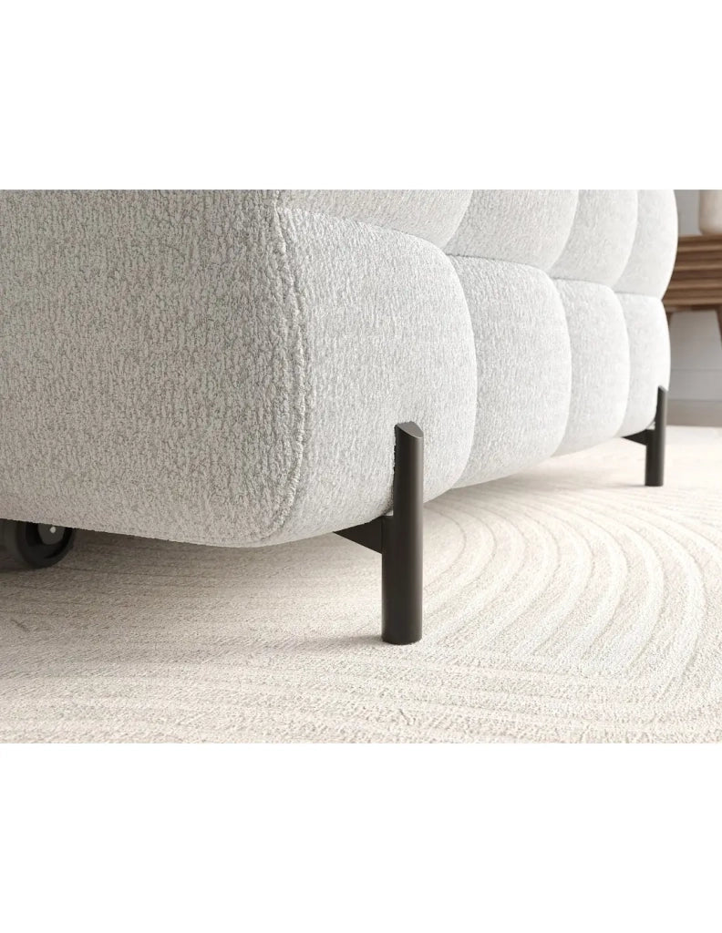 Divano ad angolo destro convertibile Grigio scuro stile contemporaneo 285x99x181cm FILTRO