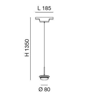 KIT SOSPENSIONE PER SISTEMA BINARIO 48V 14W CCT 2700/3000/4000K 1510LM  NERO DIMMERABILE DALI