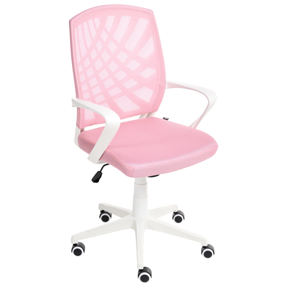 Sedia da ufficio rosa blu poliestere Mesh girevole scrivania computer altezza regolabile