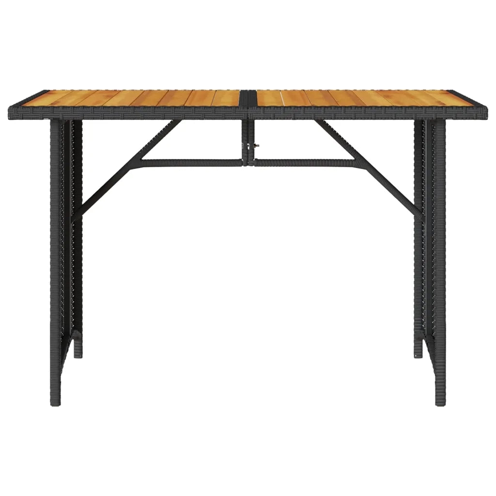 Set da Pranzo da Giardino 2 pz | Set Salotto da Giardino con Cuscini Nero in Polyrattan