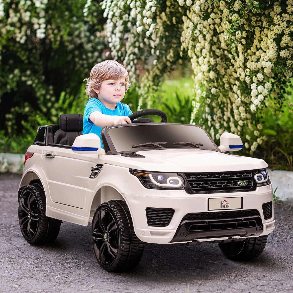 Macchina Elettrica per Bambini con Telecomando e Luci LED ¨C zephmum ¨C 110x68x52 cm Bianco