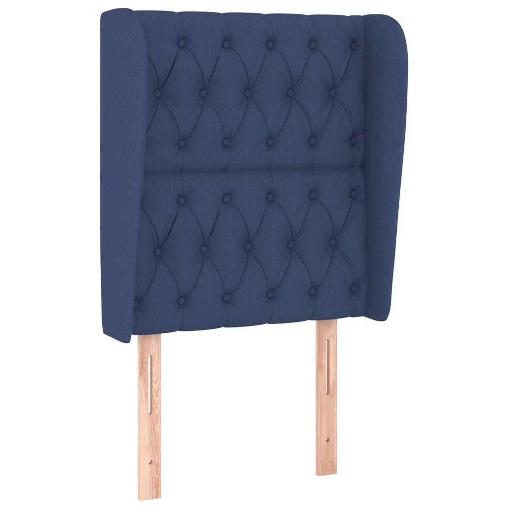 Testiera ad Orecchio Blu 83x23x118/128 cm in Tessuto 3118272