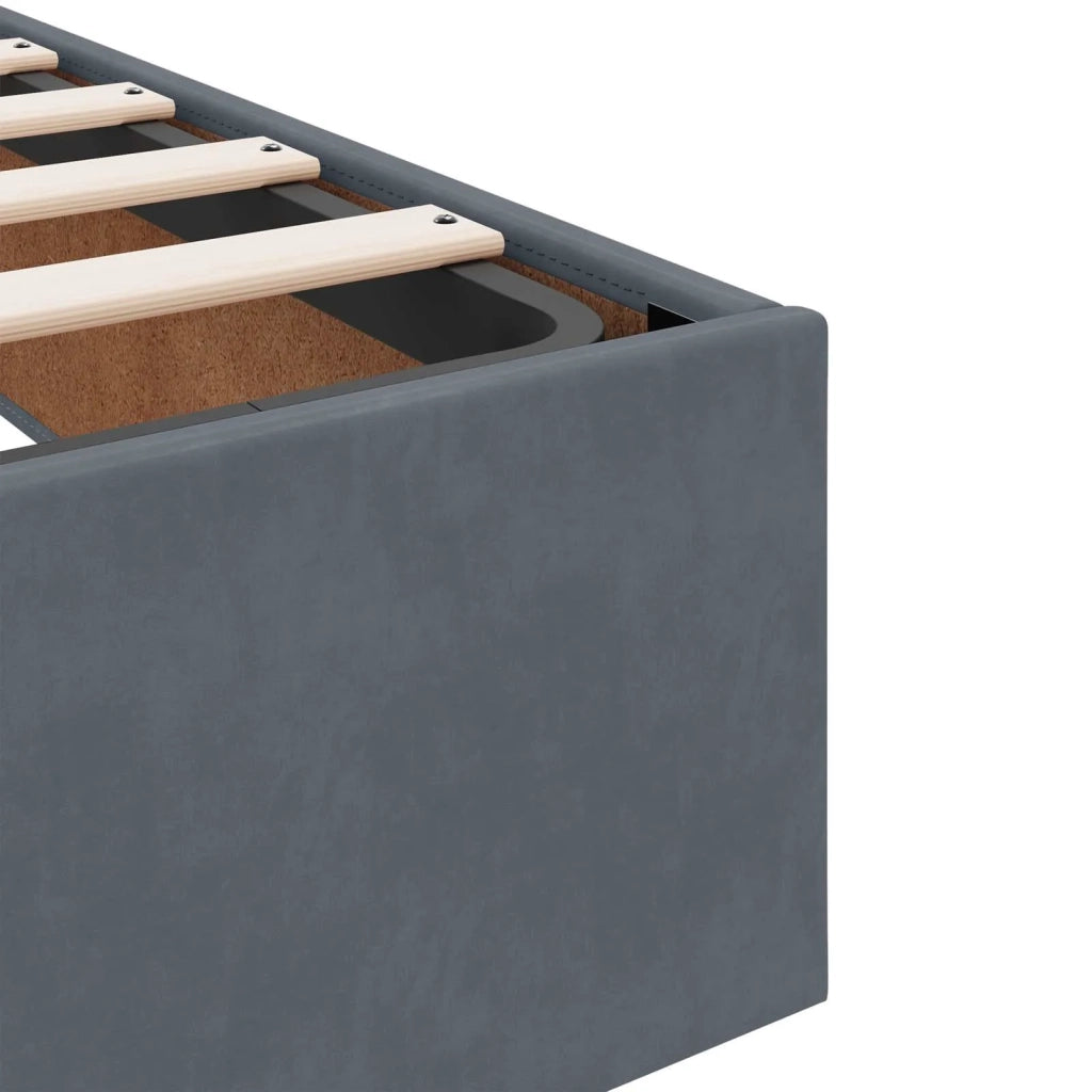 Letto Ottomano con Materasso e LED Grigio Scuro 140 x 200 cm 3457072