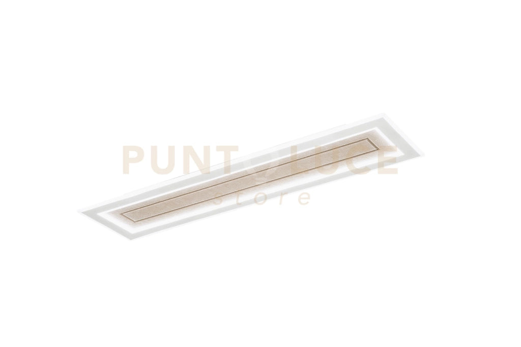 PLAFONIERA AUX BEIGE RETTANGOLARE IN PMMA 40W 5500LM CCT 3000 E 4000 E 6500K 120X30X5.5CM