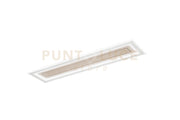 PLAFONIERA AUX BEIGE RETTANGOLARE IN PMMA 40W 5500LM CCT 3000 E 4000 E 6500K 120X30X5.5CM