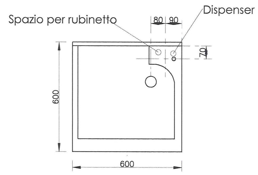 Mobile Lavatoio 60x60x85cm 2 Ante Asse in Legno Montegrappa Edilla Bianco con Cesto