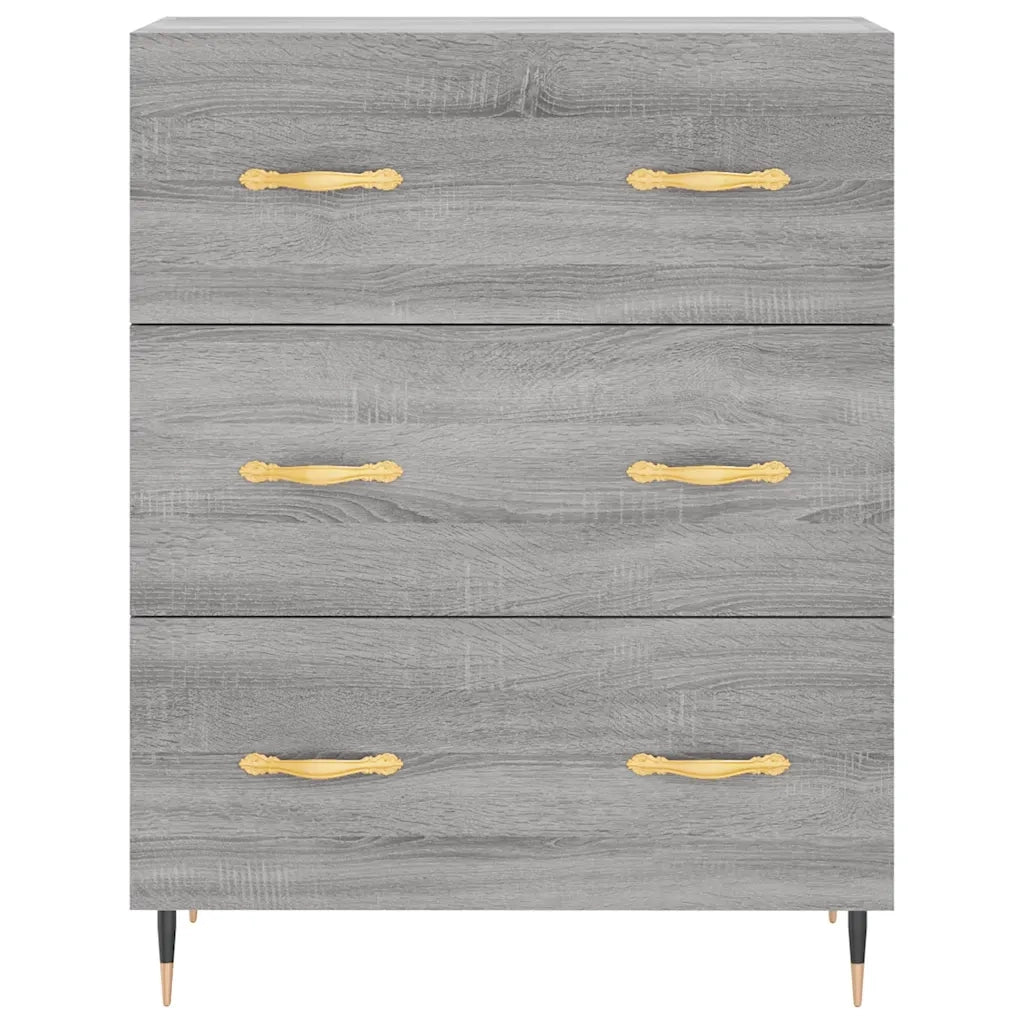 Credenza Grigio Sonoma 69,5x34x180 cm in Legno Multistrato 3195833