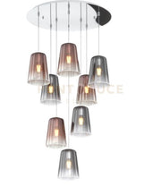 SOSPENSIONE CROMO TONDA 8 LUCI (4 RA + 4 CR) 1164CR-S8 T-RC