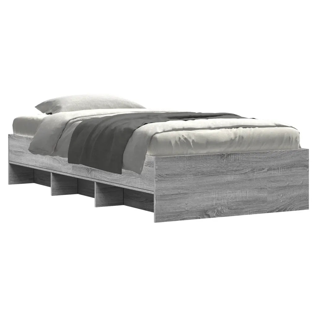 Giroletto-Struttura Letto Grigio Sonoma 100x200 cm in Legno Multistrato 855217