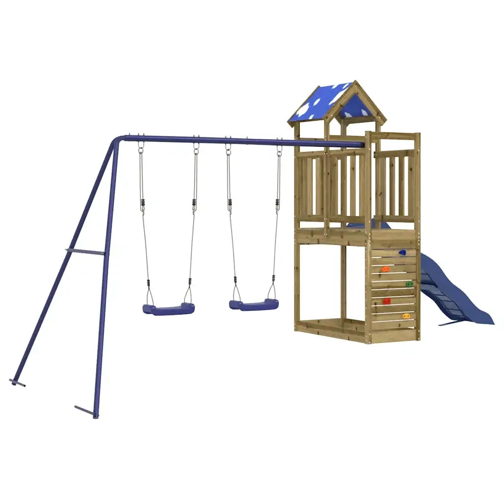 Set da Gioco da Esterno in Legno di Pino Impregnato