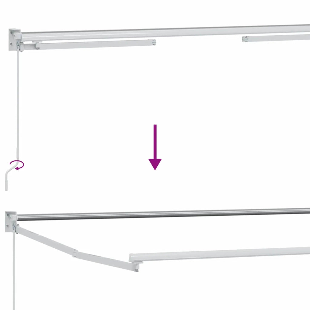 Tenda retrattile manuale Antracite 3 x 2 m 3418888