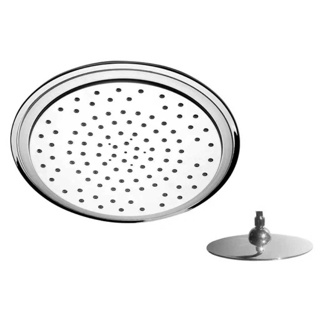 SOFFIONE TONDO IN ABS CROMATO A PIOGGIA MODELLO LUNA 1/2 - 1 GETTO - ø240 MM   REMER RUBINETTERIE S.P.A.