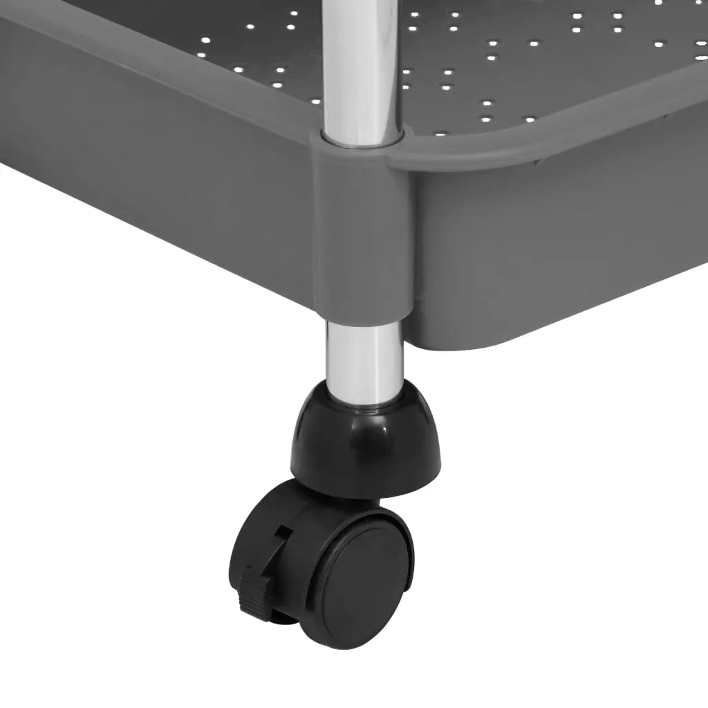 Carrello da Cucina 5 Ripiani Grigio 42x29x128 cm Ferro e ABS CFW9079860