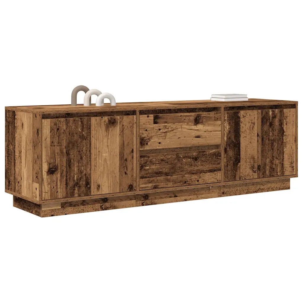 Mobile Porta TV con Luci LED Legno Antico 160,5x41x50 cm 3328433