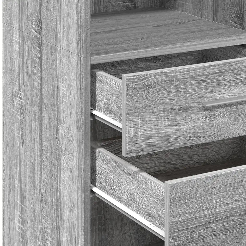 Credenza | Madia | Buffet da pranzo | Armadio da pranzo Grigio Sonoma 30x42,5x124 cm in Legno Multistrato