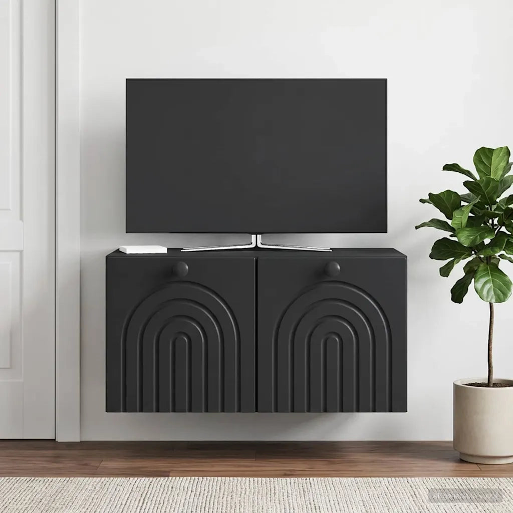 Mobile Porta TV da Muro Nero 59,5 x 41 x 30 cm 898166