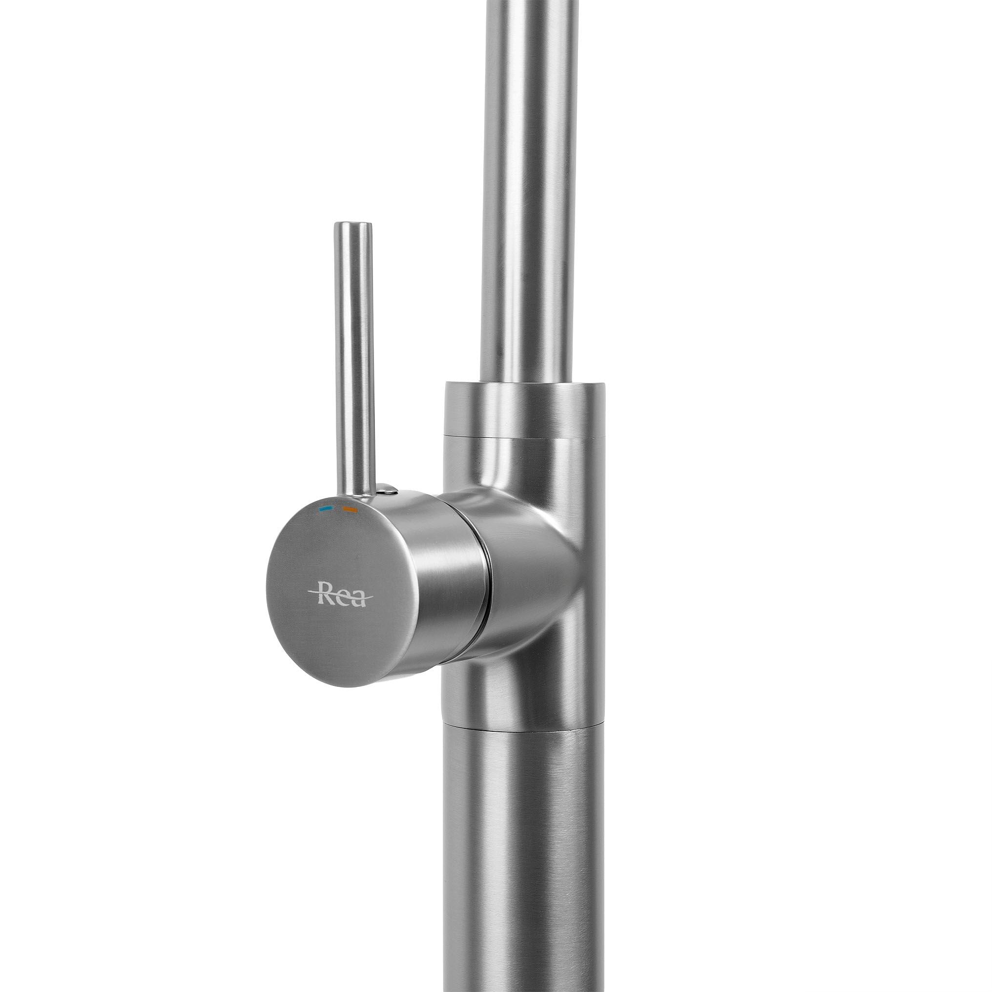 Rubinetto Da Lavabo Rea Lungo Brush Nickel