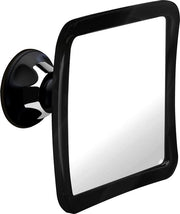 Specchio per doccia anti-condensio con gancio, specchio da barba, specchio da muro, accessori per la stanza da bagno, resistente agli urti, specchio senza vapore, 16 x 16 cm nero
