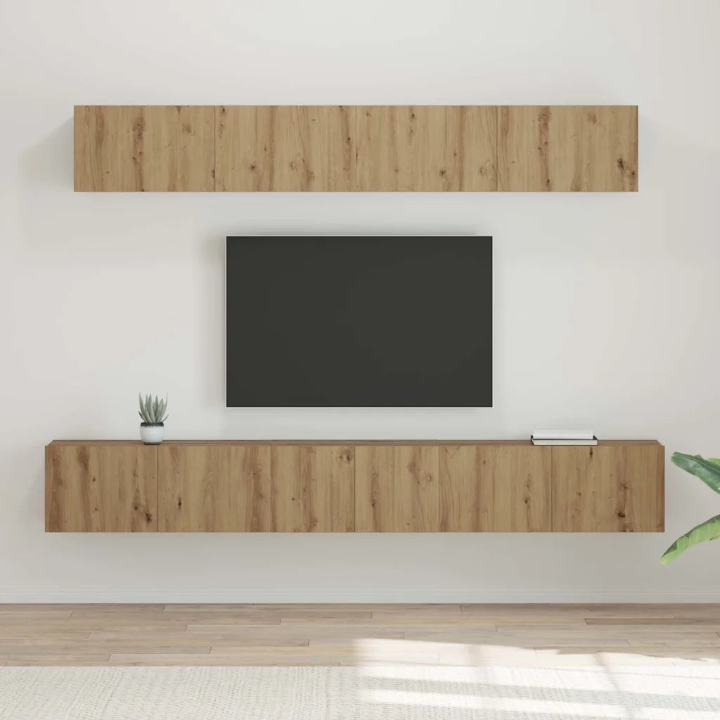 Set mobile TV 5 pcs Rovere artigianale Legno multistrato 3393386