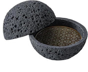 Piastrella di pietra vulcanica giapponese da 12 cm per concept art - frutta di mare sushi sashimi - facile da utilizzare e piastrella di ghiaccio nera
