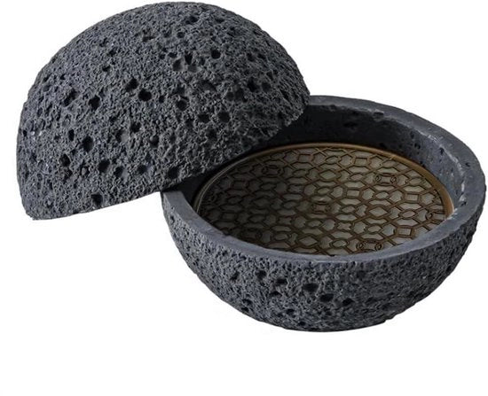 Piastrella di pietra vulcanica giapponese da 12 cm per concept art - frutta di mare sushi sashimi - facile da utilizzare e piastrella di ghiaccio nera