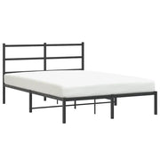 Letto matrimoniale | Letto per adulti | Giroletto con Testiera in Metallo Nero 140x200 cm