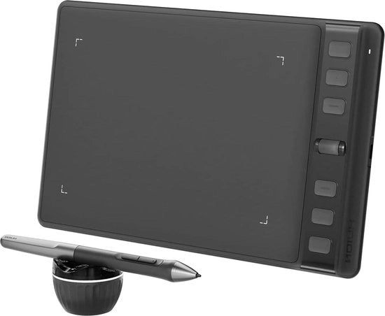 Tavola da disegno portatile 6,3 x 3,9 pollici con 8192 livelli di penna digitale senza batteria 6 tasti di pressione + scrollabile - compatibile con Windows Mac Linux Android ChromeOS - Nero