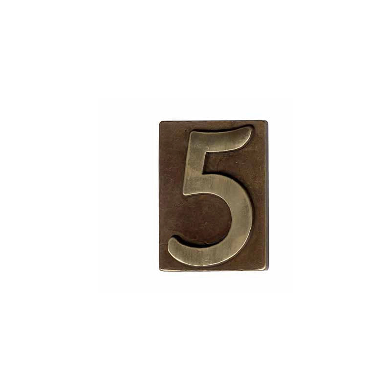 Numero Civico Ottone Bronzato 7 60X80
