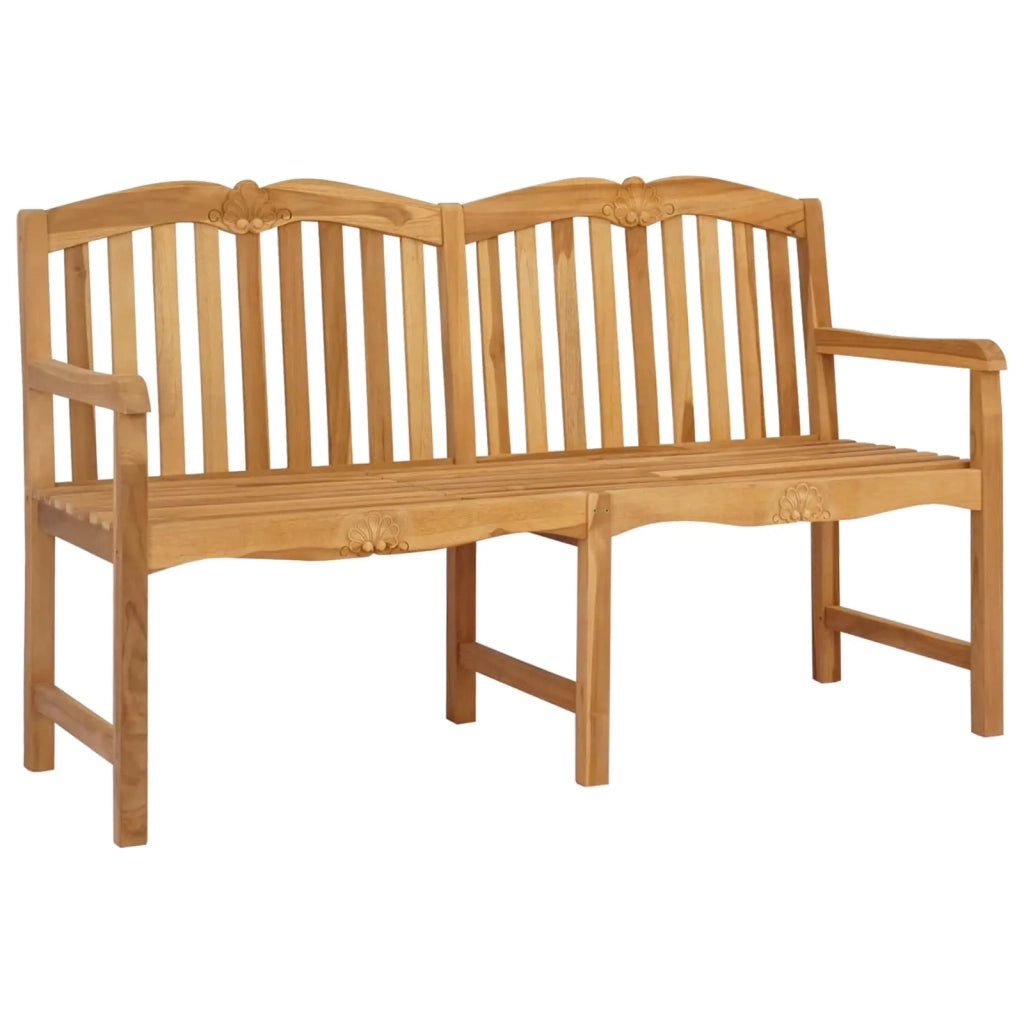 Panchina in legno intagliata a mano Naturale 155 x 60 x 94 cm