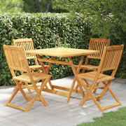 Set da Pranzo da Giardino 5 pz Pieghevole in Massello di Acacia cod mxl 45009