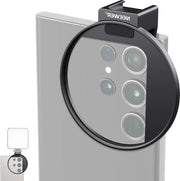 67 mm filtro telefonico con viti per clip lente, fissaggio su gomma e chiusura a chiave - apertura 13 mm - compatibile con iPhone 15 Pro Max, 15 Plus, 14, 13 e Samsung Galaxy