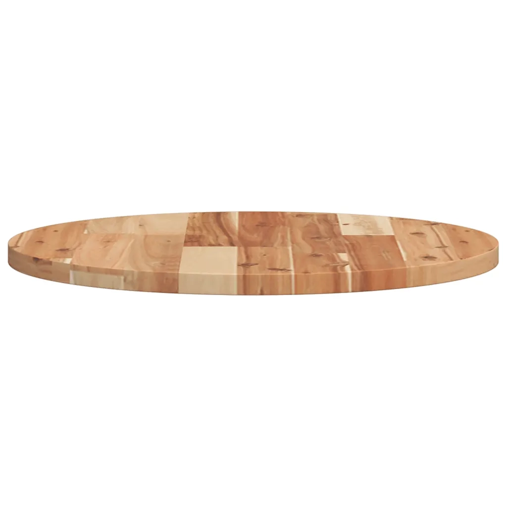 Piano Tavolo | Superficie Tavolo | Piano Scrivania Rotondo ?50x2 cm in Legno Massello di Acacia