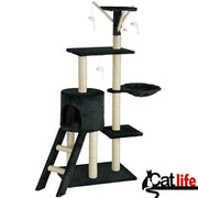 Tiragraffi per Gatti Albero Sisal Parco Giochi Gioco x Gatto Tira Graffi Nero