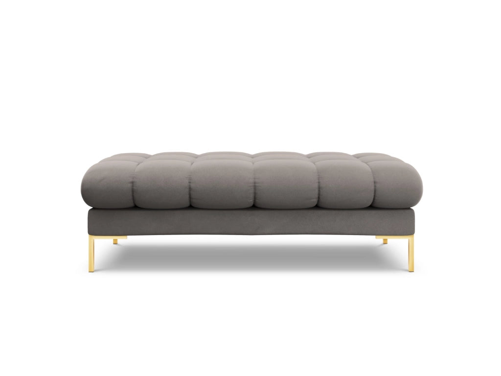 Cosmopolitan Design - Panca "Bali" 2 posti in velluto grigio chiaro 