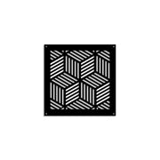 CUBIC - Pannello in PVC traforato - Parasole Misura: 48x48 cm, Colore: nero