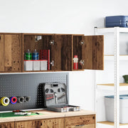 Pensili per Garage 2 pz Legno Antico in Legno Multistrato 860640