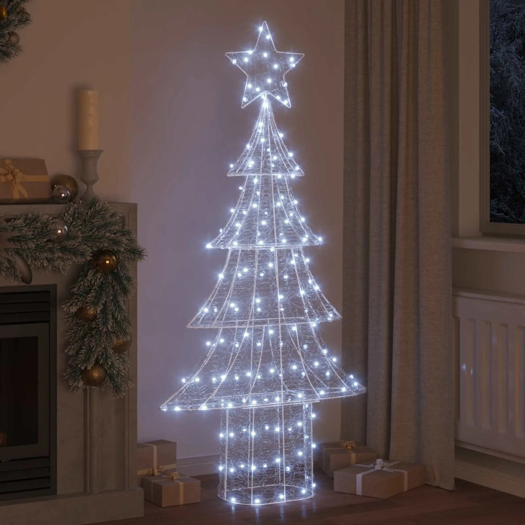 Albero di Natale con 240 LED Bianco freddo 180 cm Acrilico
