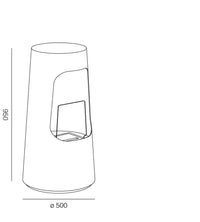 Camino a Bioetanolo da Pavimento Ø50x96 cm Dubai Nero