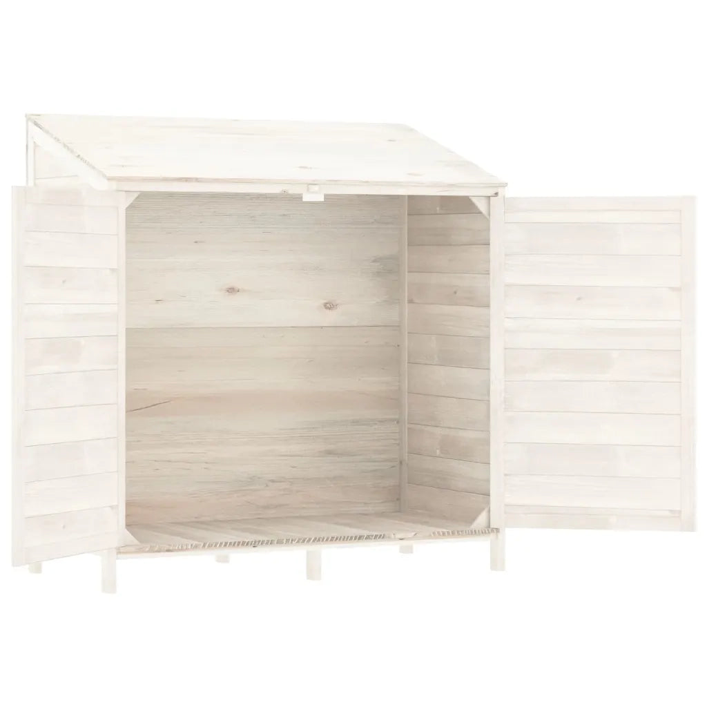 Capanno da Giardino Bianco 102x52x112cm Legno Massello di Abete 152183