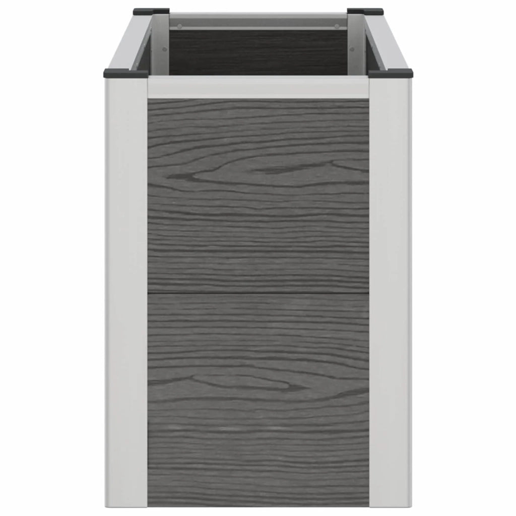 Fioriere | Cassetta per fiori | Letto rialzato da giardino Grigio 75 x 30 x 22 cm