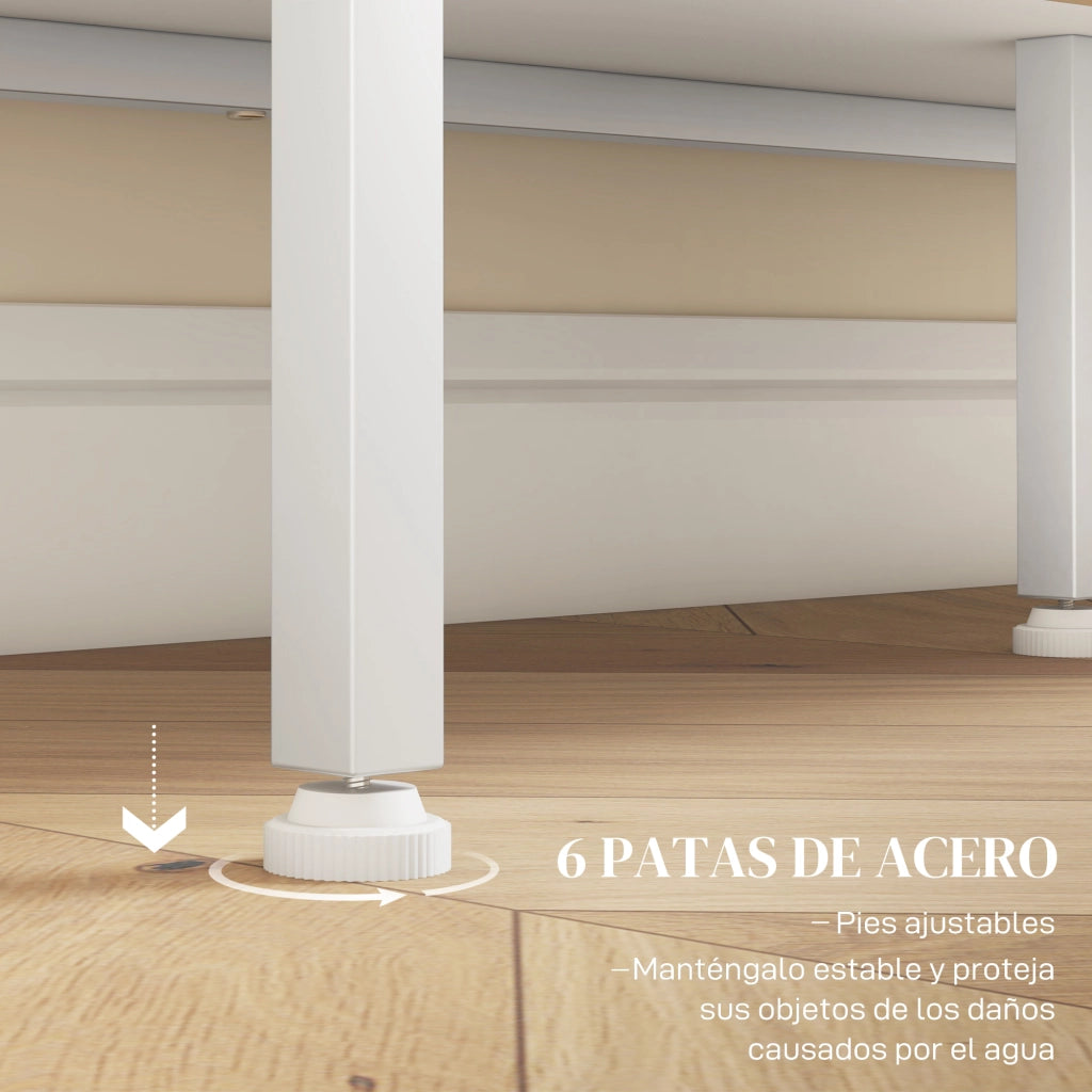 Credenza da cucina ¨C zephmum ¨C bianco, 120x37x81,5 cm