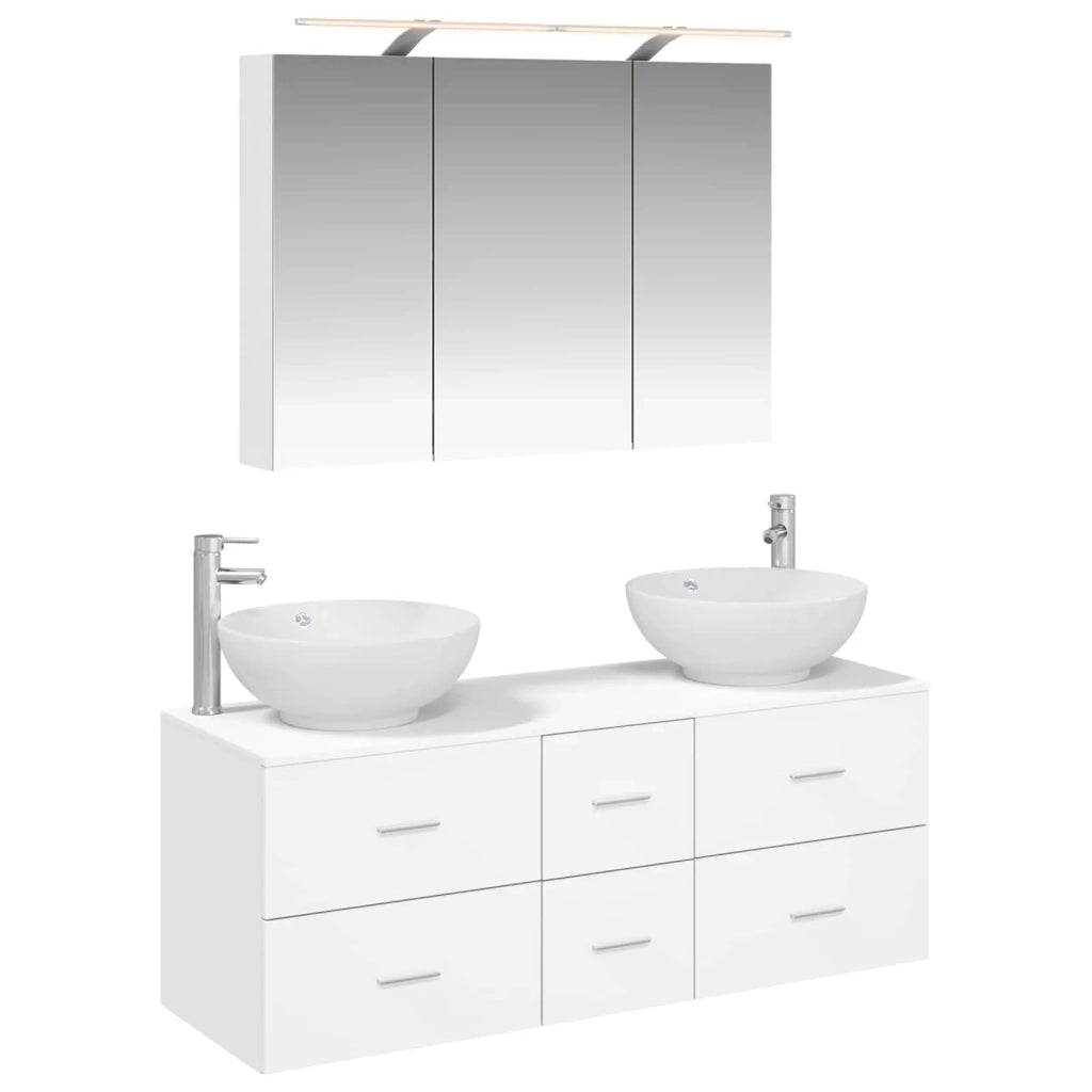 Set di mobili per il bagno 4 pcs Bianco 3406975