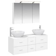 Set di mobili per il bagno 4 pcs Bianco 3406975