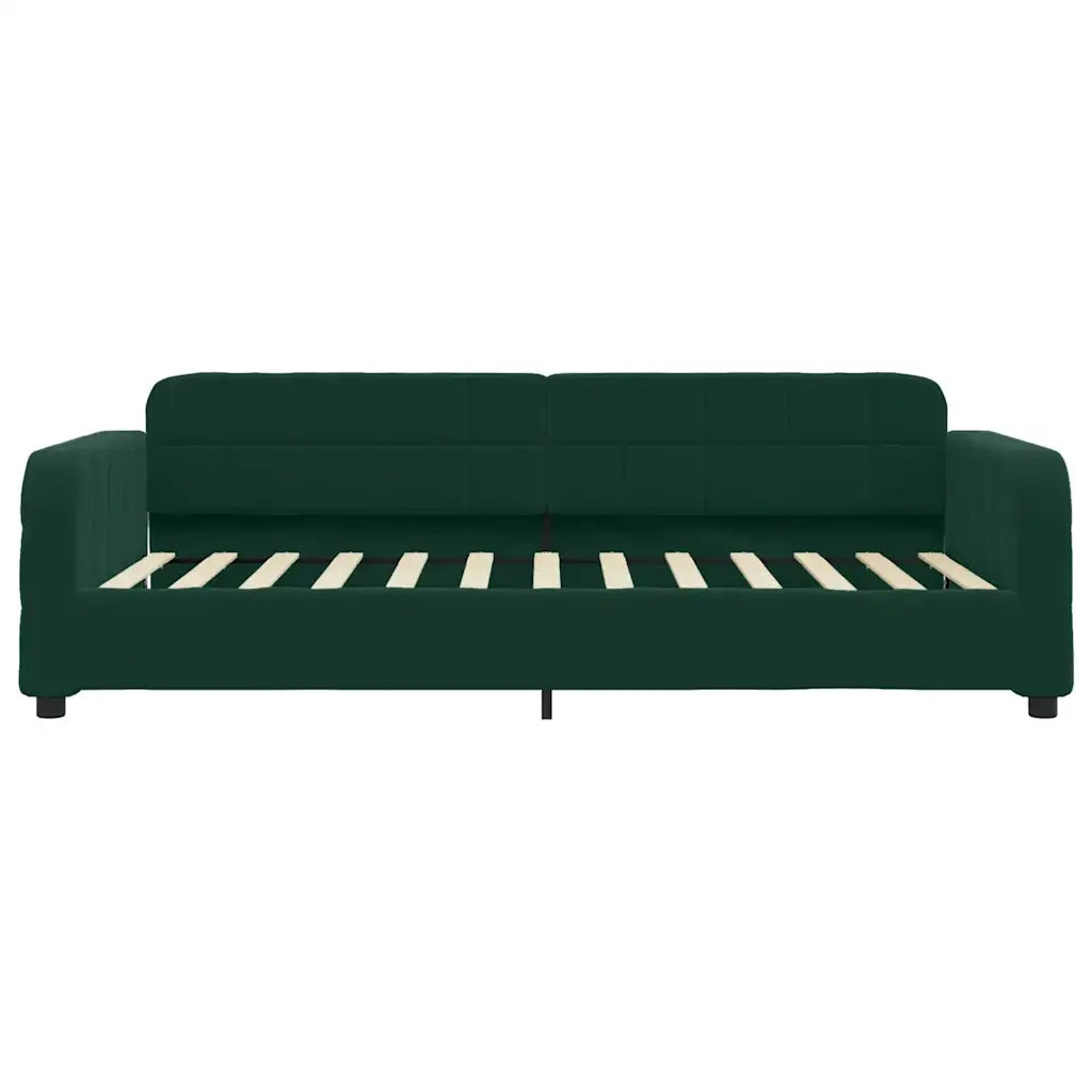 Divano Letto Estraibile Cassetti Verde Scuro 80x200cm Velluto 3196972